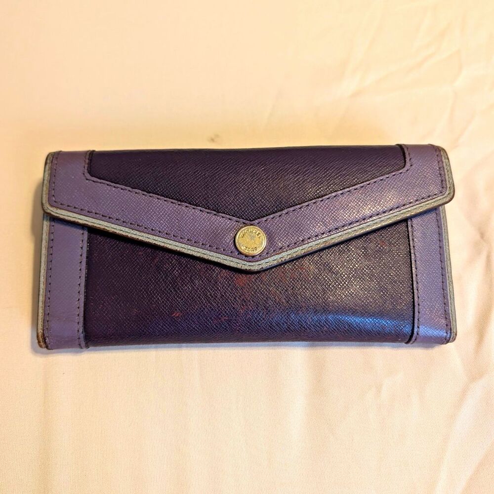 Michael Kors Purple/Gray Checkbook Wallet